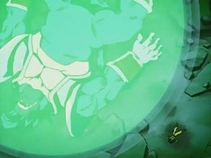 Dragon Ball GT Atak Tsufula zmienionego w goryla. Role się odwróciły