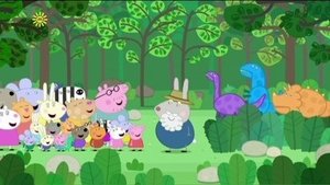 Świnka Peppa Park dinozaurów Dziadka Królika